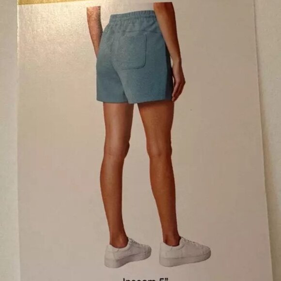 Mondetta Womens Midweight Blue Ribbed Scuba Short NWT - Picture 7 of 11